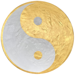 yin yang bild karat blattgold gleichgewicht der kräfte rund cm png