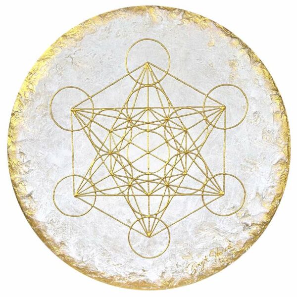 bild metatron wuerfel mein lebensweg rund cm weiss gold